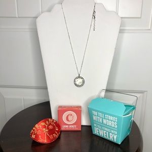 Origami Owl Faith Locket and Necklace set
